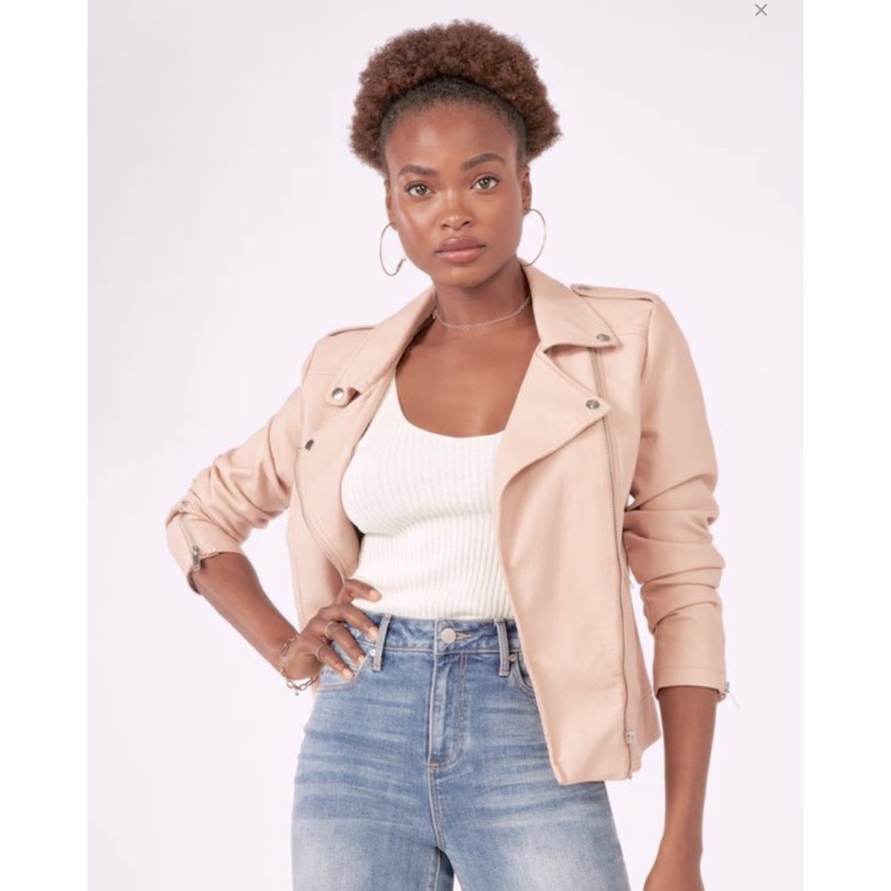 Classic Faux Leather Moto Jacket
